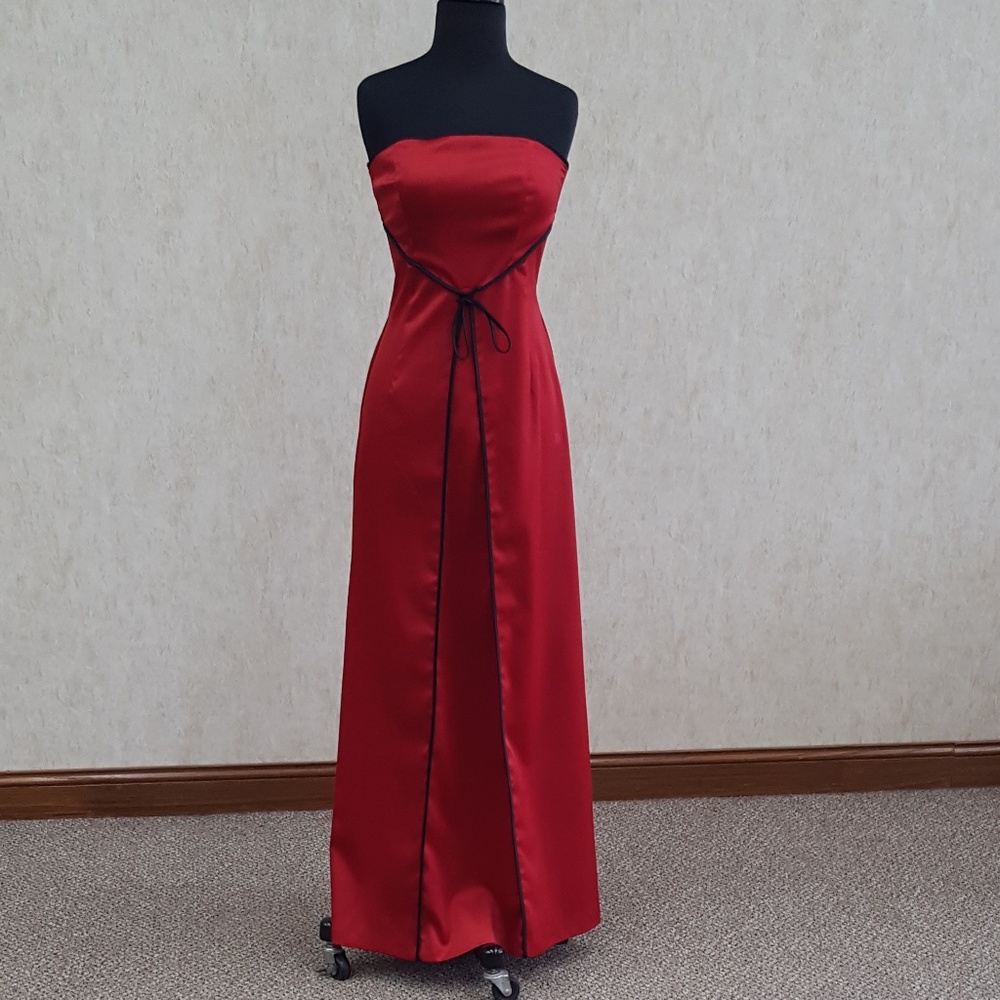 Masquerade Red Strapless Maxi Dress